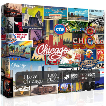 Adoro i pezzi di Chicago Jigsaw Puzzle 1000